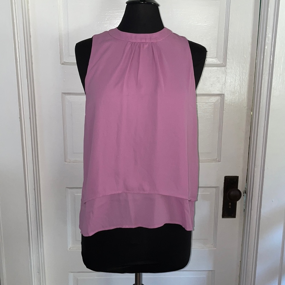 Pink flowy dressy sleeveless j crew top size 8 NWT